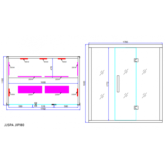 JJSPA JIP180 - Infracrvena sauna