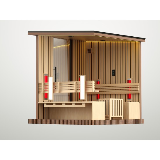 JJSPA ZEN CUBE HYBRID CLASSIC - Vanjska kombinirana sauna