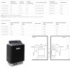 HELO CUP STJ - Električna peć za saunu, 9 kW