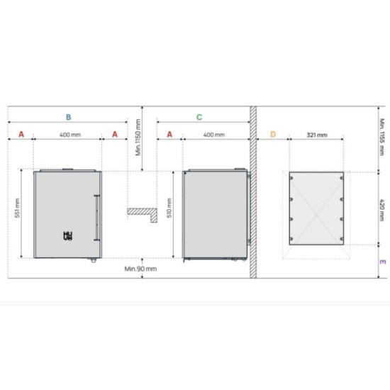 HUUM Core Wall Combi - Električna peć za saunu, 6 kW