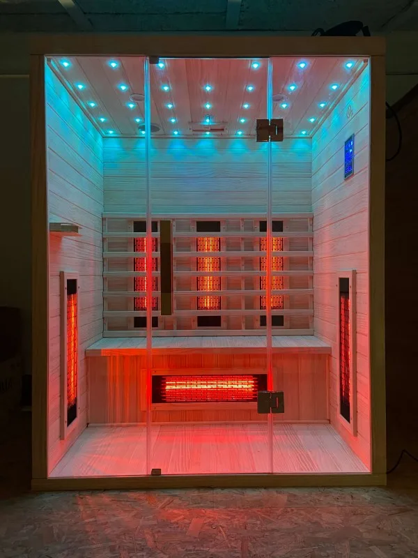Infracrvena sauna za tri osobe JJSPA JI150 s RGB rasvjetom