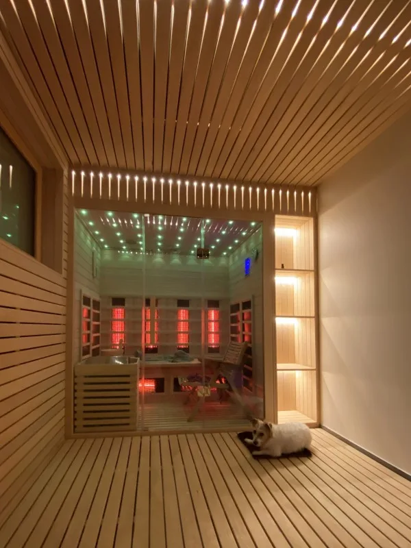 Infracrvena sauna JJSPA JI180 s dodanom finskom peći