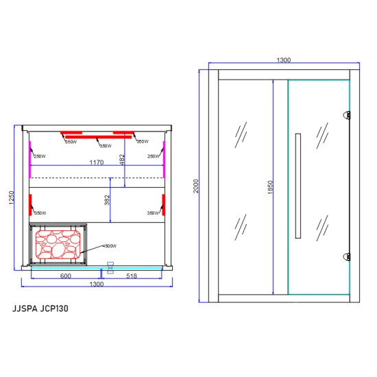 JJSPA JCP130 - Kombinirana sauna