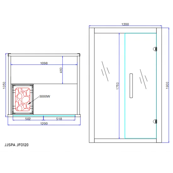 JJSPA JFO120 - Finska sauna