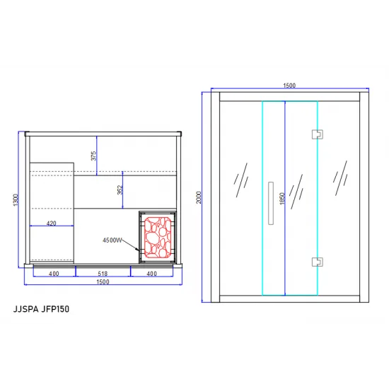 JJSPA  JFP150 - Finska sauna