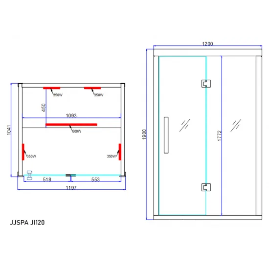 JJSPA JI120 - Infracrvena sauna