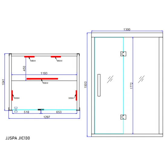 JJSPA JI130 - Infracrvena sauna