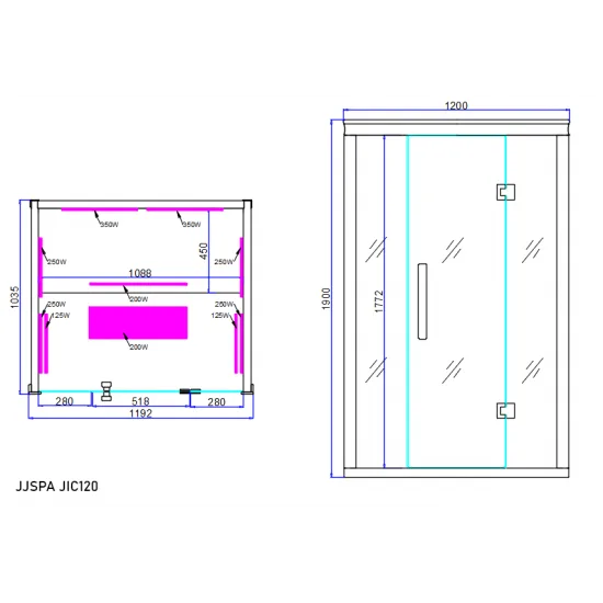 JJSPA JIC120 - Infracrvena sauna