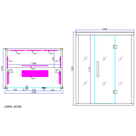 JJSPA JIC150 - Infracrvena sauna