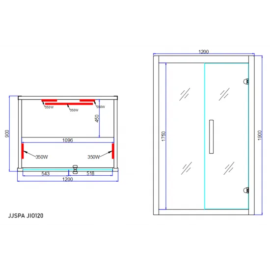 JJSPA JIO120 - Infracrvena sauna