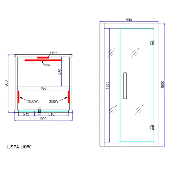 JJSPA JIO90 - Infracrvena sauna