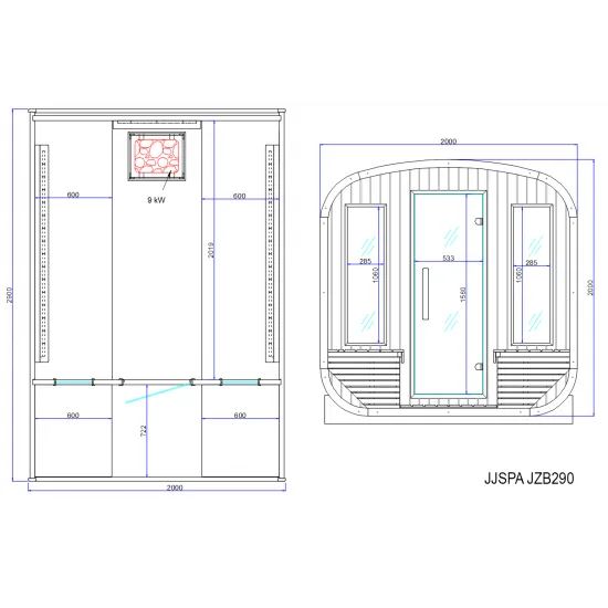 JJSPA JZB290 - Vanjska bio solna sauna